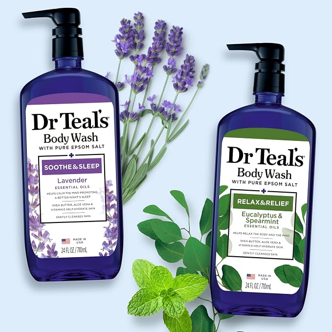 Dr Teal's Body Wash with Pure Epsom Salt, Lavender & Eucalyptus, 24 fl oz - Image 6