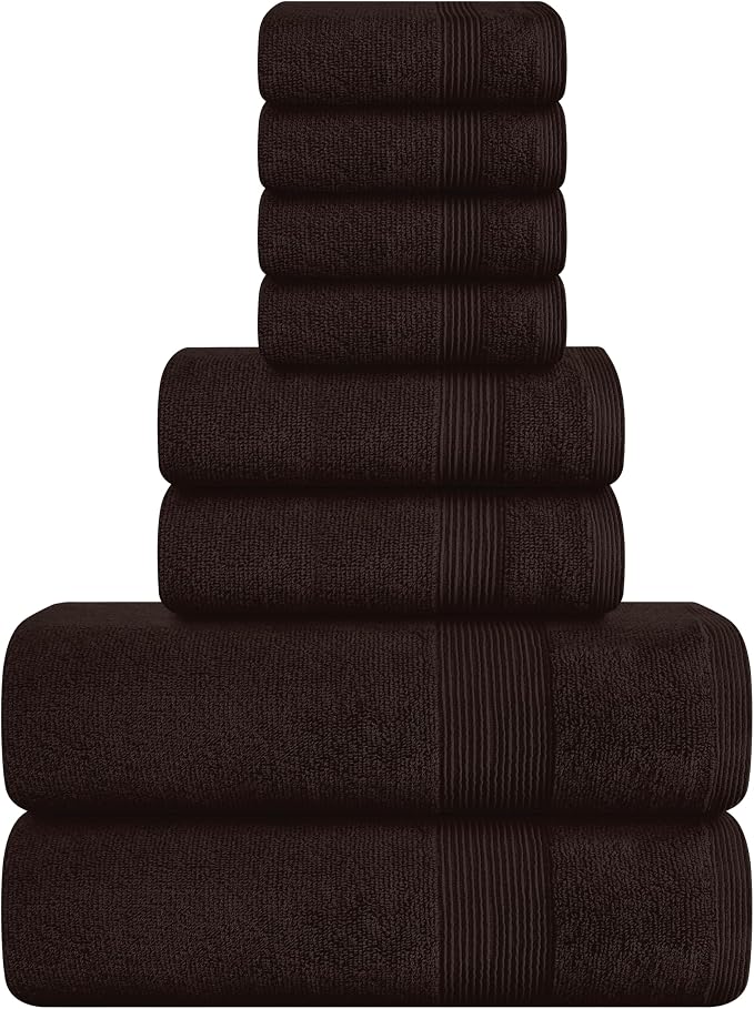 Belizzi Home 8 Piece Towel Set 100% Ring Spun Cotton, 2 Bath Towels 27x54 by Unknown