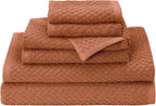 COTTON CRAFT Waffle 6 Piece Towel Set by COTTONCRAFT