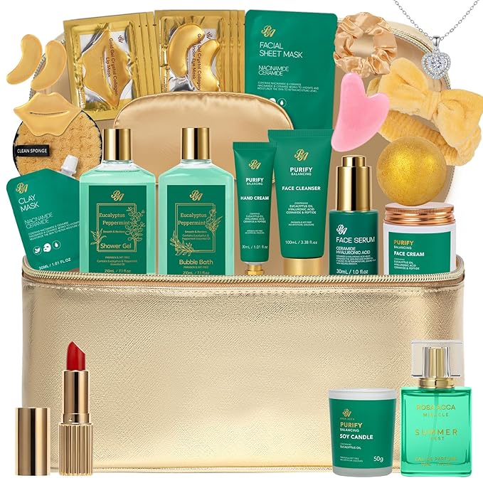 25 Pcs Mother's Day Gift, Eucalyptus Bath & Body Gift Set by RAROSAACCA