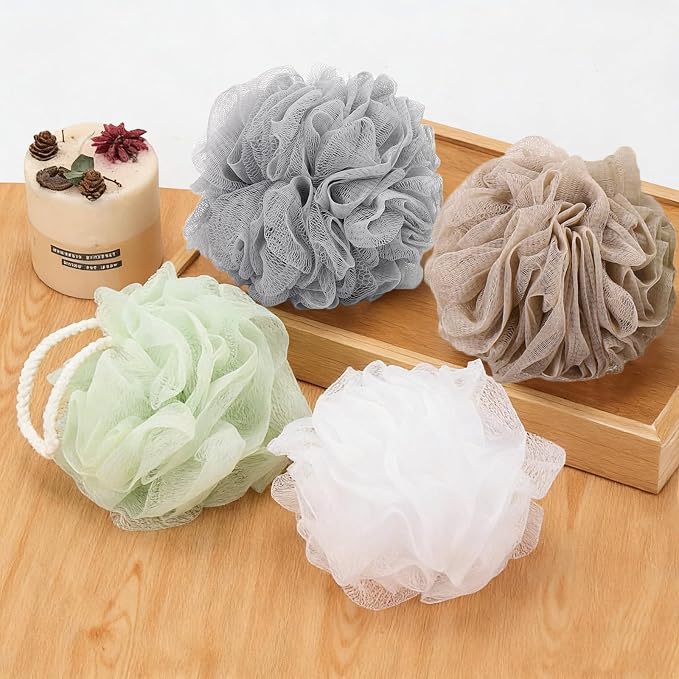 8 Small Mesh Pouf Bath Sponge - Image 7
