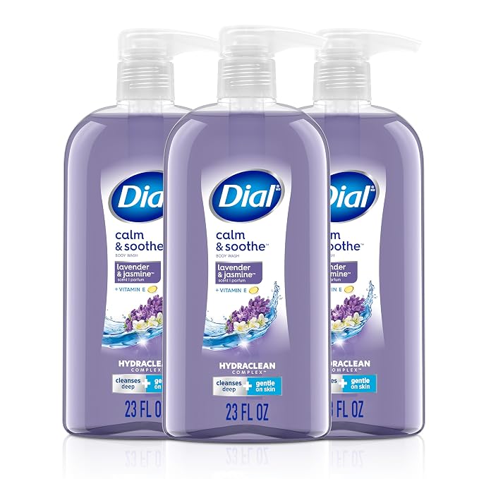 Dial Body Wash, Calm & Soothe Lavender & Jasmine Scent, 23 fl oz by DialSoap