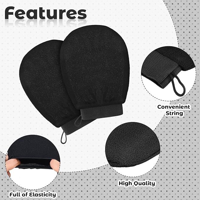 Tatuo 4 Pieces Korean Exfoliating Mitts Deep Exfoliating Gloves Body Scrubber - Image 4