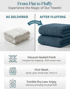 CASA PLATINO 100% Luxury Cotton Bathroom Towels Set - Image 8