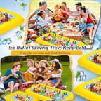 Leitee 4 Pcs Inflatable Ice Serving Bars Buffet Serving Tray Drink Cooler - Image 3