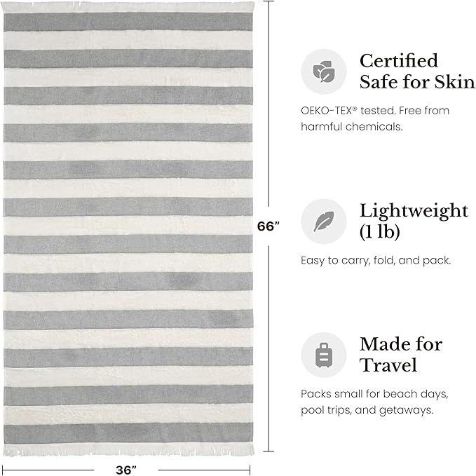 Lightweight Turkish Beach Towel - Image 3