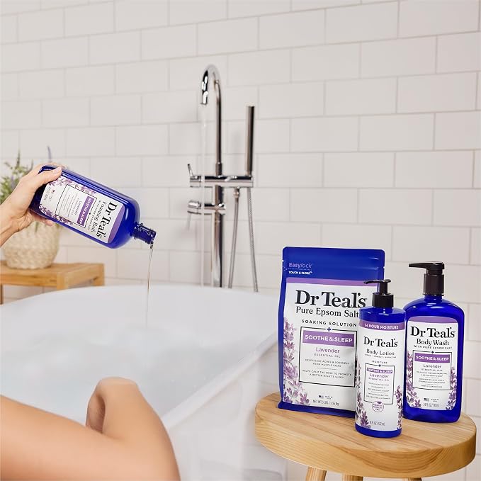 Dr Teal's Foaming Bath with Pure Epsom Salt, Soothe & Sleep with Lavender - Image 7