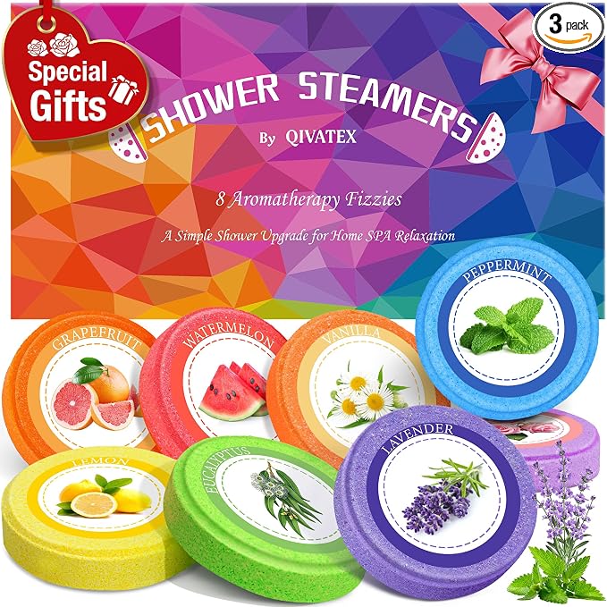 Qivatex Shower Steamers Aromatherapy, Mothers Day Gifts by Qivatex