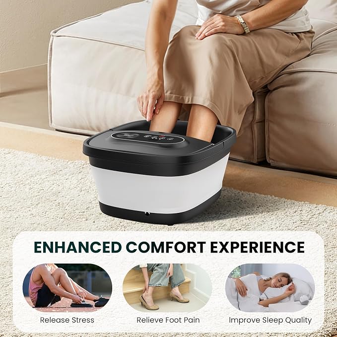 Snailax Foot Spa with Heat, Foot Bath, Collapsible Foot Spa Bath Massager with - Image 6