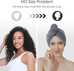 TENSTARS 5 Pack Thicken Microfiber Hair Towel Wrap - Image 4