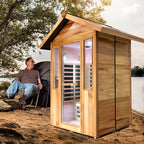 Outdoor Sauna 2 Person Sauna Infrared Saunas Dry Sauna Room Red Cedar and - Image 7