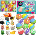 Bath Bombs for Kids with Surprise Inside, Organic Colorful Bubble Bath Fizzy by Lisotera