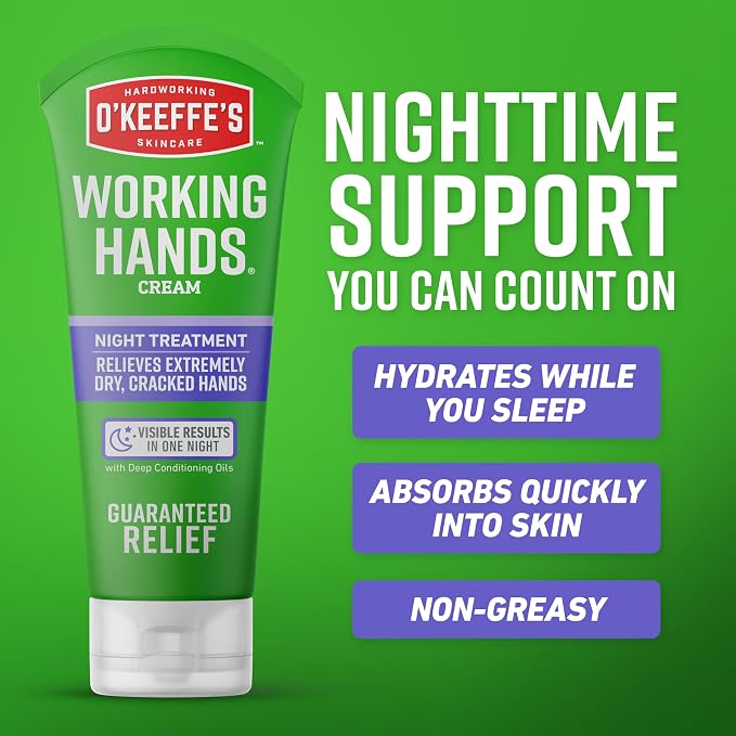 O'Keeffe's Working Hands Hand Cream Plus Night Treatment Cream Bundle - 7 oz - Image 7