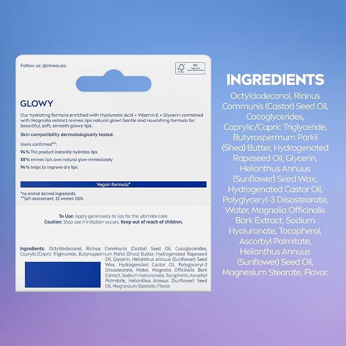 NIVEA Glowy Lips, Vegan Lip Balm - Image 10