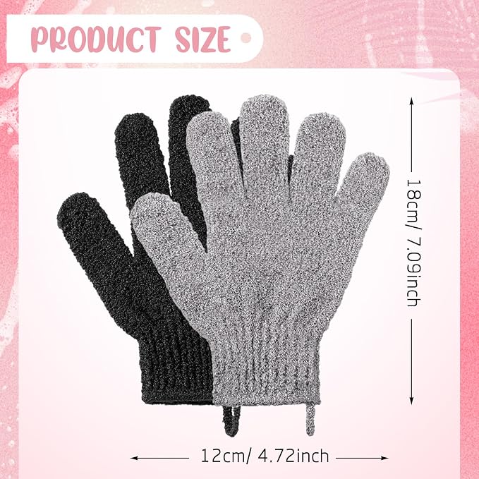 Didaey 104 Pcs Exfoliating Glove Bulk Shower Gloves - Image 2