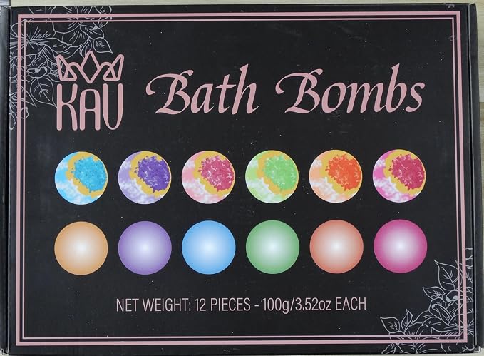KAV Bath Bombs for Women — Natural Geode Bathbombs for Girls, Tweens | Set of - Image 8