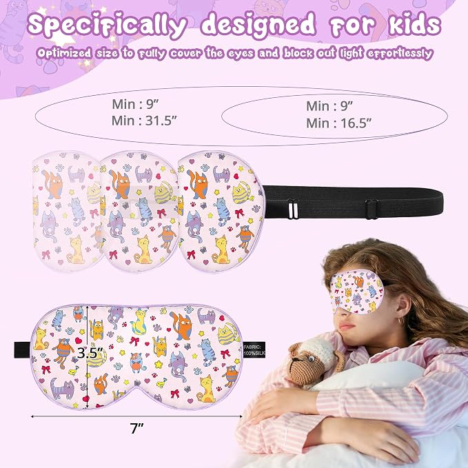 Kids Sleep Mask Eye Cover: 100% Real Natural Pure Silk Eye Mask - Image 4