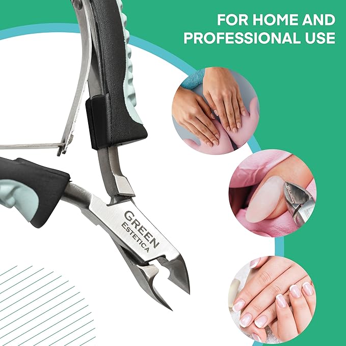 Cuticle Trimmer with Non-Slip Grip Handle Professional Stainless Steel Cuticle - Image 3