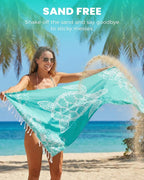 Antfuny 2 Pack Turkish Beach Towel Quick Dry Absorbent Lightweight Thin - Image 3