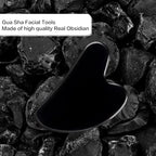 Gua Sha Facial Tools, Natural Obsidian Guasha Tool - Image 4