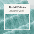 Modern Threads Classic Diamond 6-Piece 100% Cotton Towel Set – Yarn Dyed - Image 5