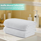 MICROFI New Microfiber Waffle Bath Towels, 2 Pieces, Fast Drying, Lint Free 430 - Image 6