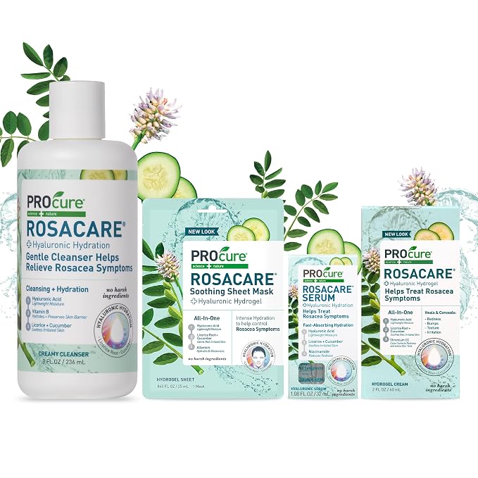 PROcure Rosacare Redness Relief Sheet Face Mask – 5 Pack – Hyaluronic Acid - Image 8