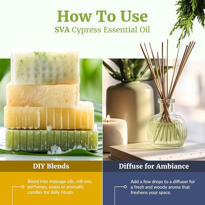 SVA Cypress Essential Oil – 4 Fl Oz – 100% Natural Cypress Oil - Image 6