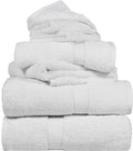 SUPERIOR Egyptian Cotton Pile 6 Piece Towel Set, Includes 2 Bath, 2 Hand by SUPERIOR