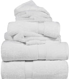 SUPERIOR Egyptian Cotton Pile 6 Piece Towel Set, Includes 2 Bath, 2 Hand by SUPERIOR