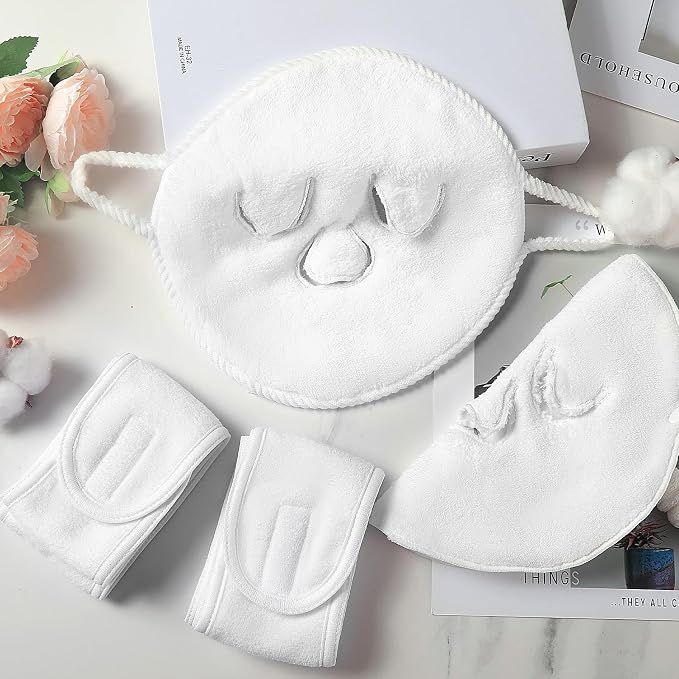 Face Steaming Towel, 4 Pack Reusable Face Towel Mask - Image 6