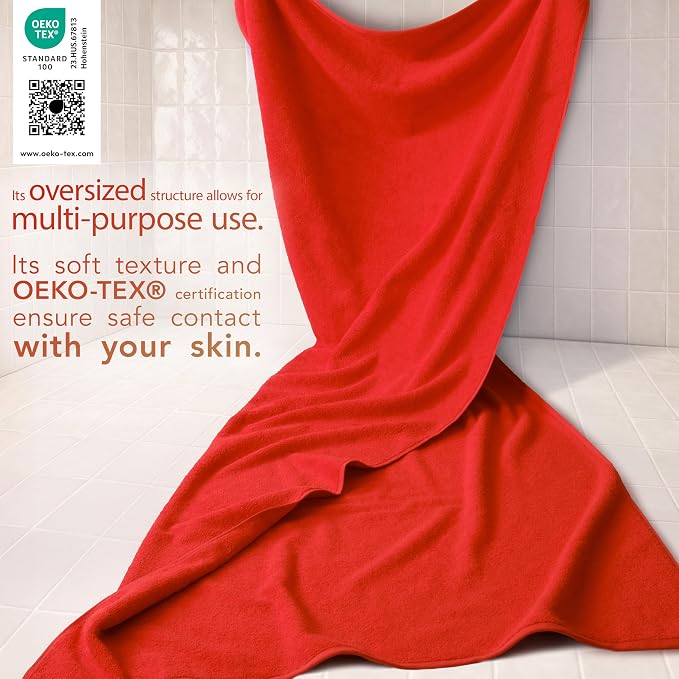 Cotton Paradise 100% Cotton 40x80 Oversized Bath Sheet, Extra Large Turkish - Image 3