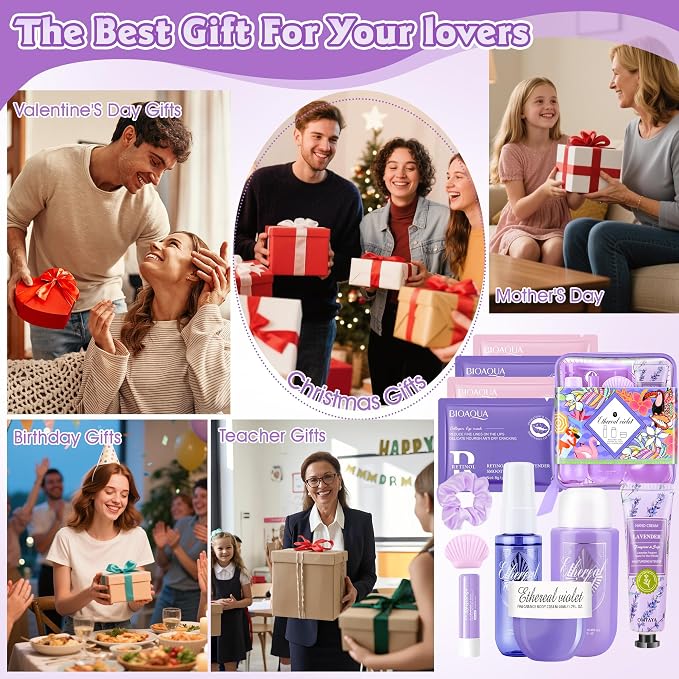 Gifts for Women Skin Care Set, Complete Travel Size Spa Kit Skincare Gift Set - Image 6