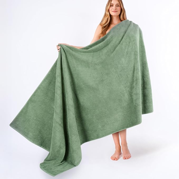 American Soft Linen 100% Cotton 600 GSM Turkish 40x80 Oversized Bath Towel Sheet by AmericanSoftLinen