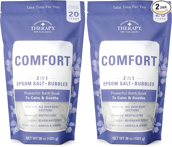 Village Naturals Therapy Comfort Foaming Bath Soak, 36 oz by VillageNaturalsTherapy