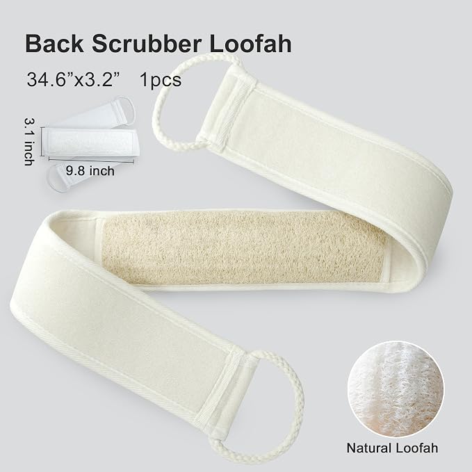 Premium Natural Loofah Exfoliating Scrubber Set - Image 2