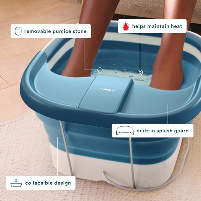 Homedics Smart Space Bubble Mate Collapsible Foot Spa, Heat-Maintaining - Image 4