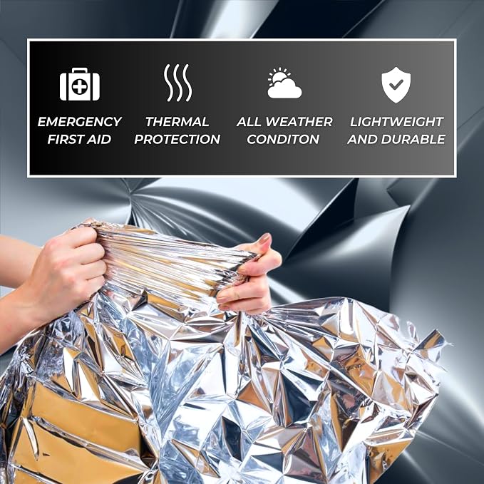Emergency Mylar Foil Blanket 50-PACK - Image 4