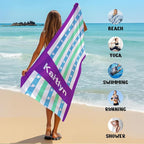 JML Custom Beach Towel with Name, Personalized Microfiber Beach Towel with Name - Image 6