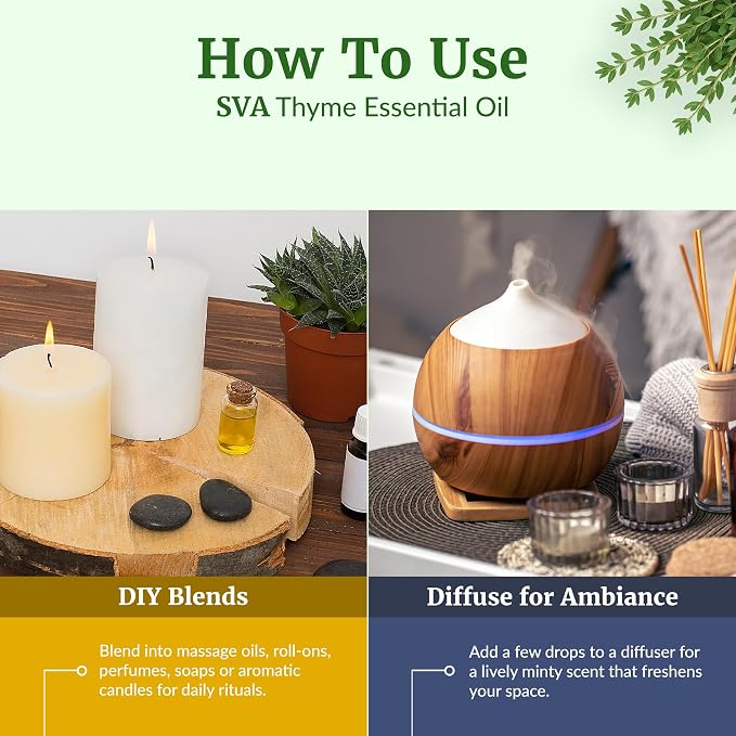SVA Thyme Essential Oil – 4 Fl Oz – 100% Natural Thyme Oil - Image 7