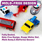 Tub Works® Emergency™ Cars Light Up Bath Toys, 6 Pack | Water-Activated Light - Image 5