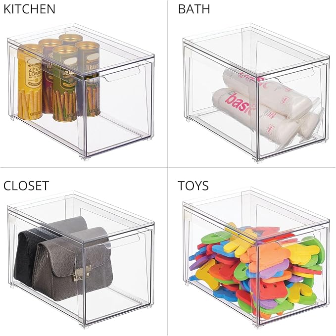 mDesign Plastic Stackable Bathroom Storage - Image 7