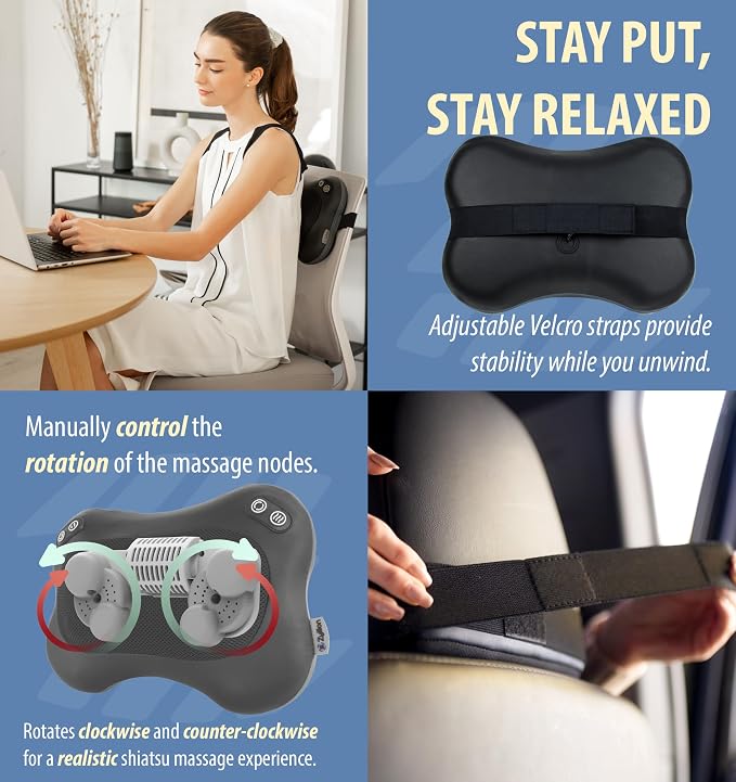 Zyllion Shiatsu Back and Neck Massager - Image 3