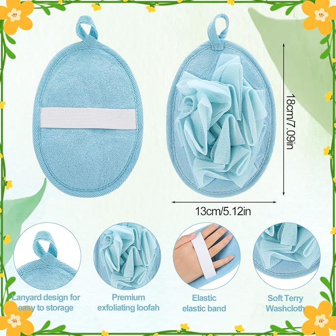 4 PCS Exfoliating Bath Sponges Soft Loofah Shower Scrubber - Image 6