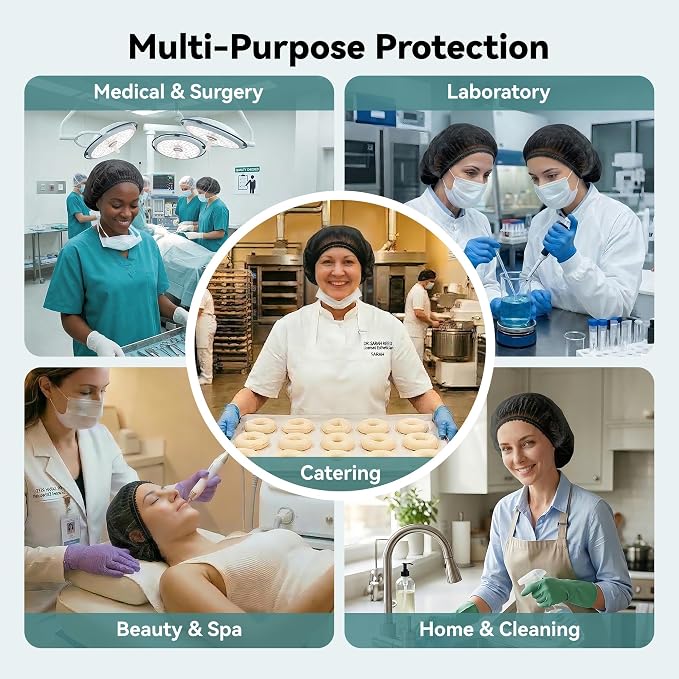100Pcs Hair Nets for Women & Men -Hair Nets for Food Service Workers, - Image 5