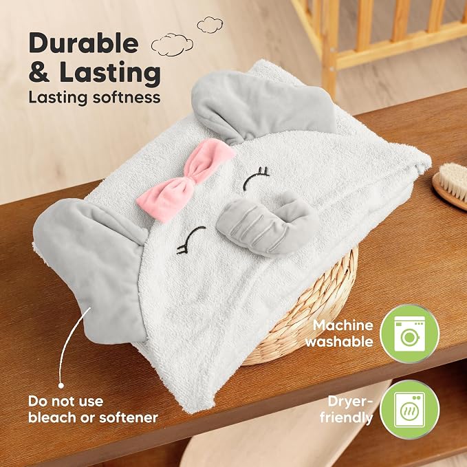 KeaBabies Organic Baby Towel - Image 7