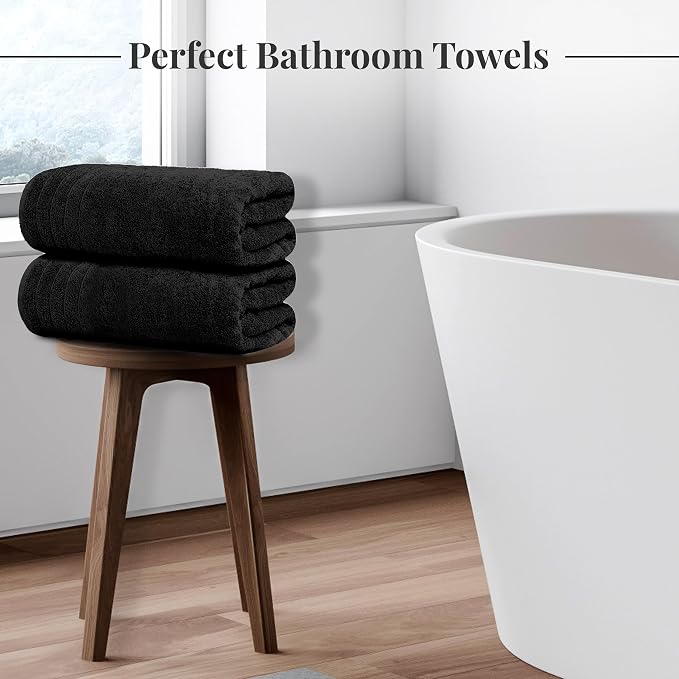 Tens Towels Pack of 4 Extra Large Bath Towels 30 x 60 Inches, 100% Cotton - Image 4