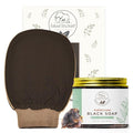 Natural Elephant Premium Kessa Hammam Glove and Moroccan Black Soap by NaturalElephant