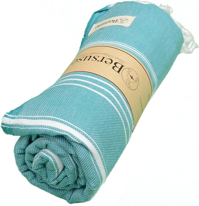 Bersuse Towels Anatolia XL Beach Blanket Throw Blanket Turkish Towel 100% - Image 9