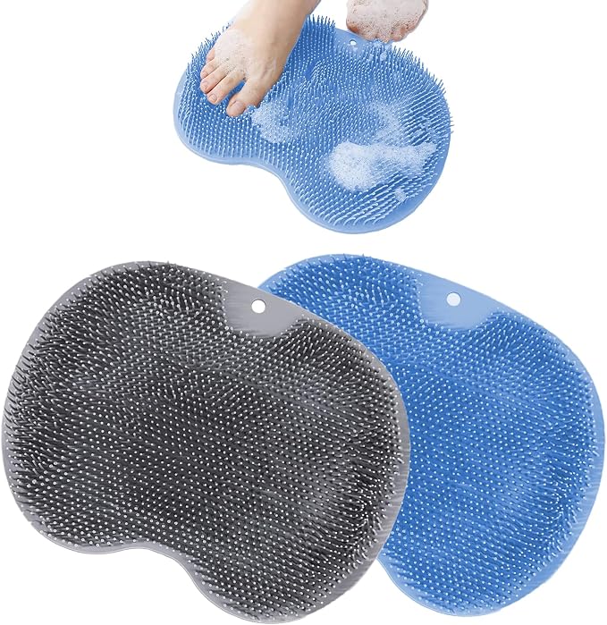 Shower Foot Scrubber, Wall Mounted Bath Massage Pad, Back Scrubber Back by Unknown